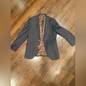 Robert Graham Boys Black Patterned Blazer kids size Medium